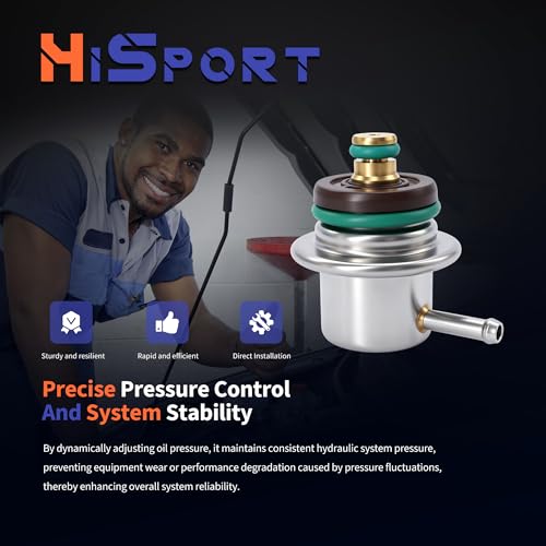 HiSport Fuel Injection Pressure Regulator - 3.0Bar, Replaces PR351, Compatible with Ford E-150/E-250/E-350/E-450/Excursion/Expedition/Explorer/F-150/F-250 Super Duty/F-350 Super Duty - size: HSFPR968AA
