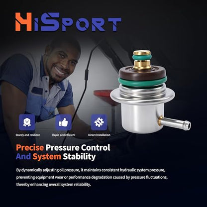 HiSport Fuel Injection Pressure Regulator - 3.0Bar, Replaces PR351, Compatible with Ford E-150/E-250/E-350/E-450/Excursion/Expedition/Explorer/F-150/F-250 Super Duty/F-350 Super Duty - size: HSFPR968AA