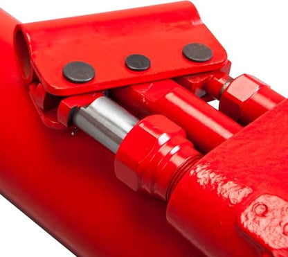 Big RED Torin Hydraulic Long Ram Jack with Double Piston Pump and Clevis Base (Fits: Garage/Shop Cranes, Engine Hoists, and More): 8Ton (16,000 lb.) Capacity, Red - style: 8 TON/DOUBLE PUMP