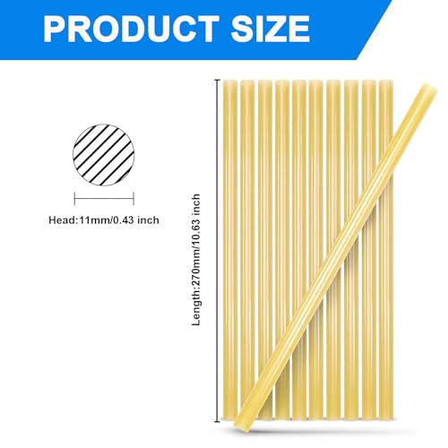 Yellow PDR Glue Sticks 10 Pack - High Viscosity Paintless Dent Repair Glue Maximum Holding Power for Doors, Hoods & Rigid Panels - Professional Dent Puller Kit