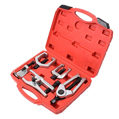 Handor Ball Joint Separator, 5-in-1 Mechanic Tools, Pitman Arm Puller, Tie Rod End Removal Tool Set for Front End Service, Splitter Removal Kit