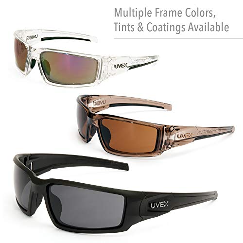 Uvex Hypershock Safety Glasses, Black Frame with Clear Lens & HydroShield Anti-Fog Coating (S2940HS)