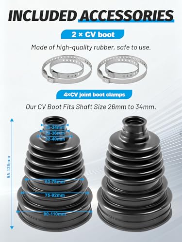Pneumatic CV Joint Boot with 2 Sets CV Joint Boot Repair Kits | Fit 1.02-1.34in Axle Shaft for Cars, Trucks, SUVs, Most Vehicle Models Expander Installation Tool - size: 1x Installation Expander+2x CV Boots
