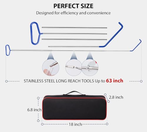 23-Piece Professional Automotive Tool Kit, Stainless Steel Car Door Repair Tool Set for Authorized Roadside Assistance, Vehicle Maintenance and Auto Service