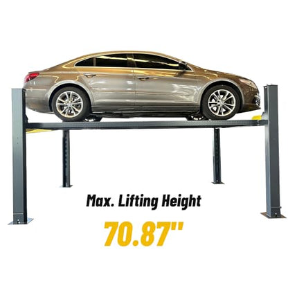 KATOOL 8500 lbs 4-Post Portable Storage Service Car Lift with Casters Kits Extra Tall Extra Long Extra Wide 4-Post Portable Storage Service Lift Home Parking Lift 36 Months Part Replacement