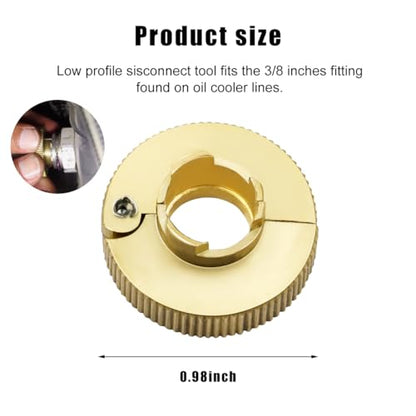 povtii 22930 3/8" Low Profile Disconnect Tool, Oil Fuel Line Disconnect Tool Compatible with 3/8 Inch Fitting Found on Oil Cooler Lines for Transmissions, Radiators and Other Applications