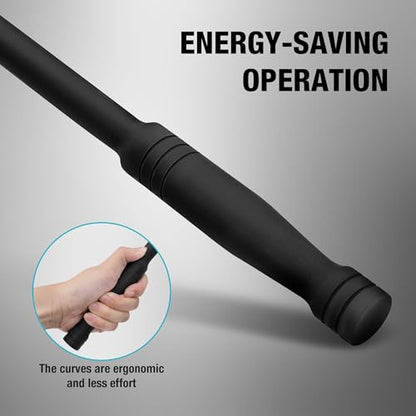 DURATECH Breaker Bar, 1/2'' Drive 24-Inch Breaker Bars Heavy Duty, with 240° Flex Head, Spring-loaded Detent Ball, CR-MO Head, Premium Black Phosphate Finish - color: Black, size: 24 in