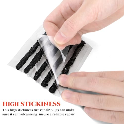 150 Pack Tire Repair Strings, 4 Inch Automotive Tool Tire Repair Plugs, Rubber Tire Patch Plug Tubeless Tire Sealant for Car, RV, SUV, ATV, Motorcycle, Truck,Tractor