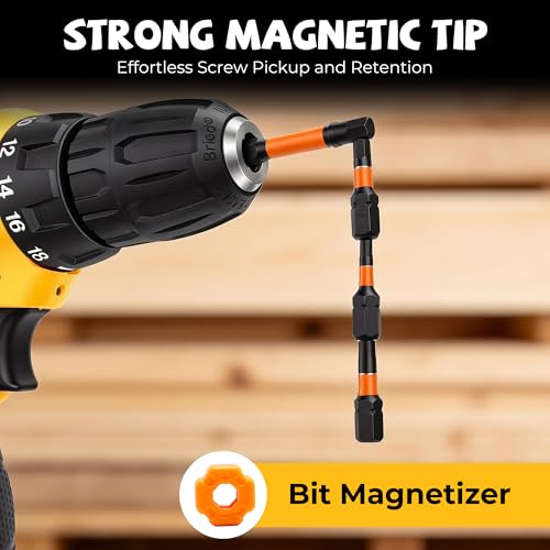 MulWark 63-Piece Impact Driver Bit Set, Impact Rated S2 Steel Impact Bit Set with Color-Coded Torx Bit and Magnetizer, Professional Tool Kit for Impact Drivers, DIY, and Construction - style: 63PC screwdriver bit set