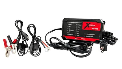 PulseTech XC400 Xtreme Charge 4 AMP Smart Battery Charger Maintainer, Trickle Charger | Test, Charge, Condition and Maintain All Types of 12V Lead-Acid Batteries