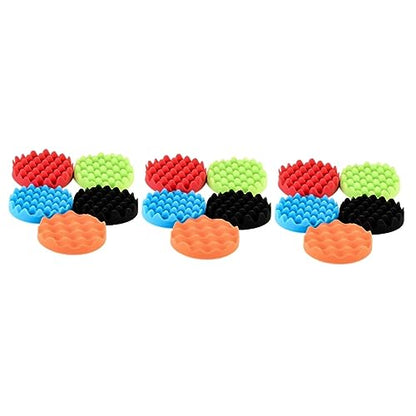 15pcs Polishing Pads for Car Buffing Compound Kit Wool Discs Car Detailing Accessories Bar for Auto Detailing Interior Accessories