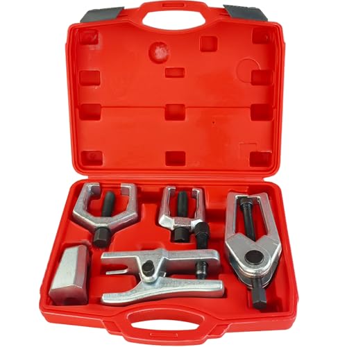 5-Piece Professional Front End Service Tool Kit | Pitman Arm Puller, Ball Joint Separator & Tie Rod Remover for Precision Auto Repair