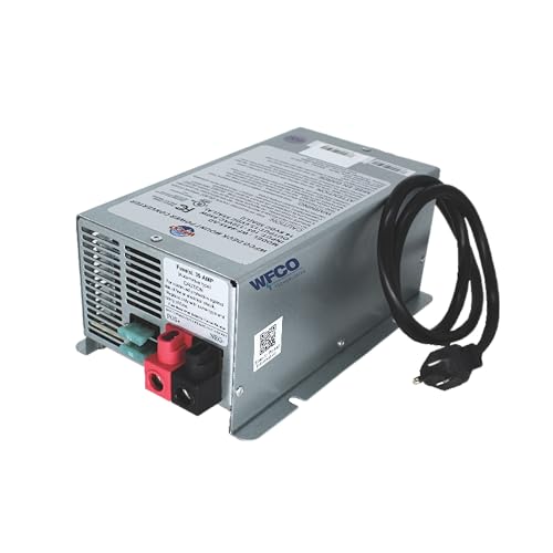 WFCO Genuine WF-9855-AD-CB RV Converter/Charger Deckmount 55Amp DC Output with Patented Auto Detect™ Technology Lead Acid Lithium Multi-Stage Charging