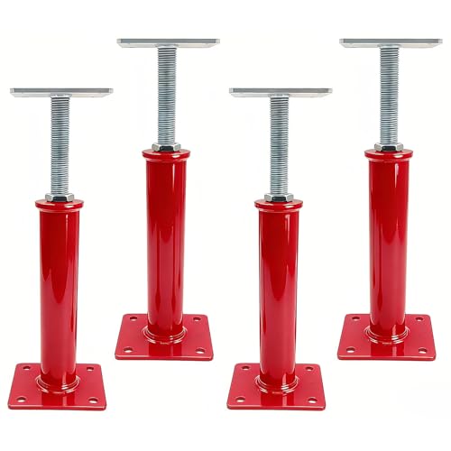 4 Pack House Floor Jack,Hand Jacks for Lifting and Leveling,11.8" - 16" Adjustable Height Range,Load Capacity Up to 11000 lb(Each),Telescoping Jack for Temporary Support