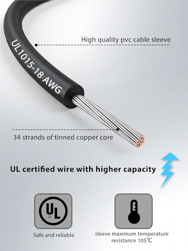 12pcs/20in. Alligator Clips Electrical with Wires UL1015/18AWG, 6 Colors Jumper Test Leads Set, 1.77in. Clips Soldered with Wires- EDGELEC - size: 20 in. (50cm), style: 12pcs