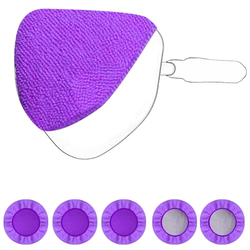 XINDELL 5 Pack Windshield Cleaner Microfiber Pads – Replacement Heads Cover for Xindell Tools Washable & Reusable Triangle Pads (Violet). Fits Window Reach Tool - Handle Not Included - color: Violet