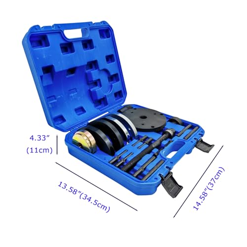 INTBUYING 20PCS Wheel Hub Bearing Unit Tool Set Installer Removal Automotive Mechanics Tool Kit Heavy Duty Bearing Splitter with Case 82mm