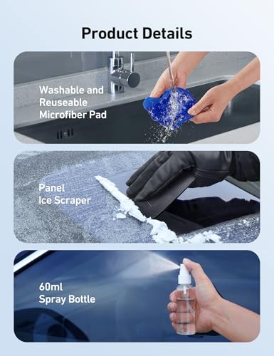 AstroAI Windshield Cleaner, Microfiber Window Cleaner with 4 Reusable Washable Large Sponge Pads, Extendable 180° Rotating Handle, Fits Cars & SUVs, Includes Spray Bottle, Blue - color: Blue
