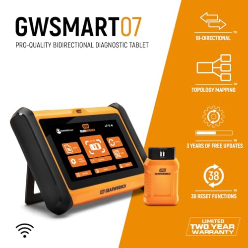 GEARWRENCH 7" Wireless Bi-Directional Diagnostic Scanner Tablet, Includes 4 Years of Software Updates | GWSMART07 - style: 7-Inch Tablet