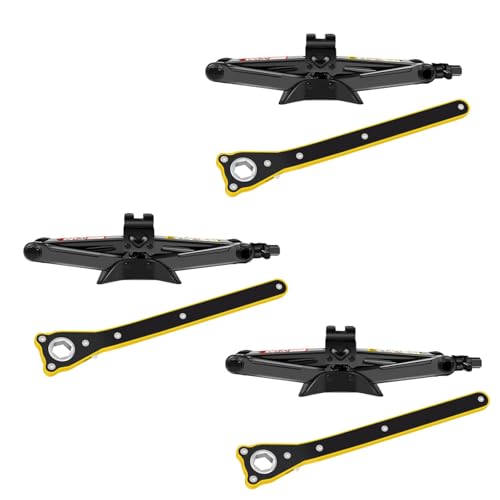 Banas 3-Pack Scissor Jack Car Jack 2 Ton, Automotive Jack Tool Kit with Ratchet Wrench Saving Strength Design, Universal Car Emergency Kit, Portable Tire Change Kit Car Tire Jack for Autos/SUV/MPV - size: 3-Pack Scissor Jack 2 Ton