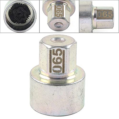 Bacar Wheel Lock Lug Nut Remover Kit, Automotive Wheel Anti-Theft Screw Removal Key Socket for BMW MINI 1 / COOPER/COOPER S & JCW, Pattern 5