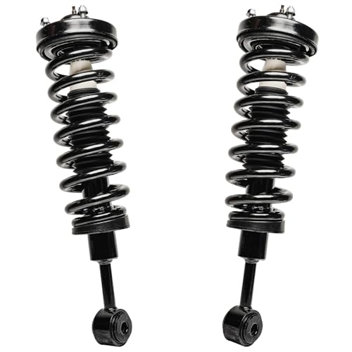 Detroit Axle - 4WD Front Struts Ball Joints for Ford 2004-2008 F-150, 2006-2008 Lincoln Mark LT 2 Struts with Coil Spring 2 Lower Ball Joints 2007 Replacement Suspension Kit - size: 4QS42850/ Big strut kit
