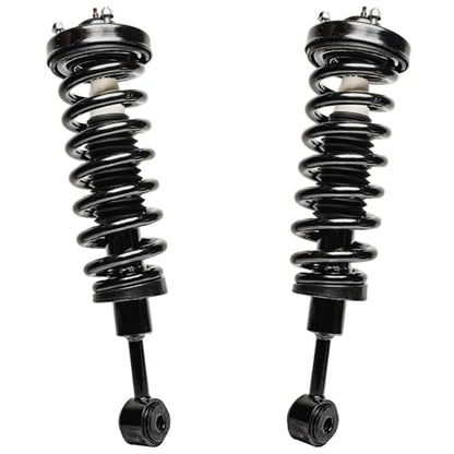 Detroit Axle - 4WD Front Struts Ball Joints for Ford 2004-2008 F-150, 2006-2008 Lincoln Mark LT 2 Struts with Coil Spring 2 Lower Ball Joints 2007 Replacement Suspension Kit - size: 4QS42850/ Big strut kit