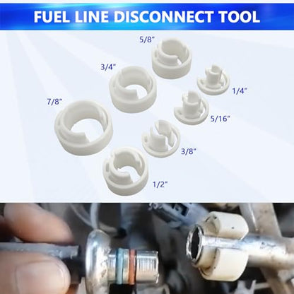 46pcs Master Quick Disconnect Tool Set Fuel Line Disconnect Tool Kit for Automotive A/C Fuel & Transmission Systems, Fuel Line Removal and Separator Tool Compatible with GM Ford Chrysler