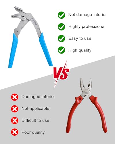 Car Clip Pliers, Panel Clip Removal Pliers, Professional Plastic Fastener Removal Tool for Removing Automotive Fasteners Clips Without Damage Blue - color: Blue
