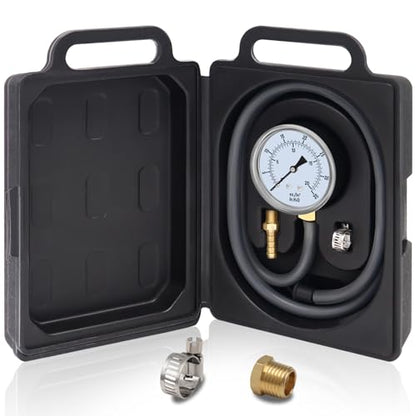 Boltigen Gas Pressure Tester Kit, 0-35" W.C Manometer for Natural Gas & Propane, HVAC Furnace Fireplace Gas or LP Valve Manifold Pressure Test Kit with 1/8" NPT, 1/4" NPT Barb Adapter and 40" Hose