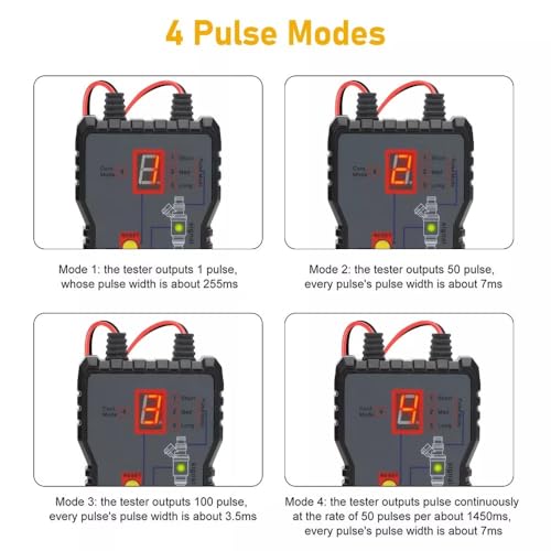 Professional Fuel Injection Cleaning Kit – Portable Injector Tester & Flush Scanner Tool with 4 Pulse Mode for Auto Mechanics