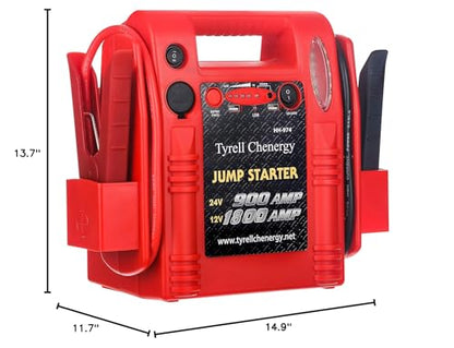 12V/24V Jump Starter,2800/1400 Peak Amp,Truck Battery Booster Pack, and Pure Copper Jumper Cables,Heavy Duty Jump Box Includes Dual USB and DC Ports Power,Car Battery Jump Starter - style: HH974