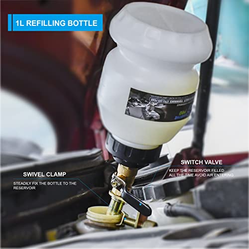 SMOTIVEPRO 2L Vacuum Brake Bleeder Kit Pneumatic Brake Fluid Extractor Pump | Powerful Air Vacuum and 16 Bleeder Screw Adapters Extract Brake Fluid Faster, for Efficient Bleeding on More Vehicles - size: 2L Pneumatic Brake Bleeder Pump