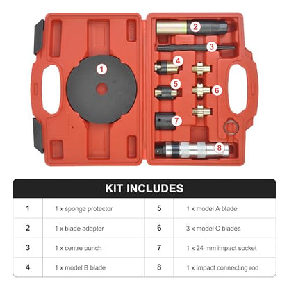 10PCS Wheel Lock Removal kit, Locking Wheel Nut Key Replacement Remover Kit Compatible for Virtually Most Wheel Nut