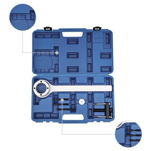 Crankshaft Pulley Puller Set Universal Crankshaft Pulley Removal Tool Kit Crankshaft Damper Remover Puller forJaguar L-and RoverV8 Engine 3.2-4.4L
