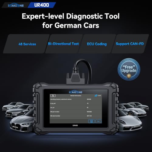 UR400 Bidirectional Diagnostic Tool for German Cars, All System, 48 Reset +39 Services, 500+ Sub-Functions, 4000+Active Test Items, CAN-FD Supported, Lifetime Free Update