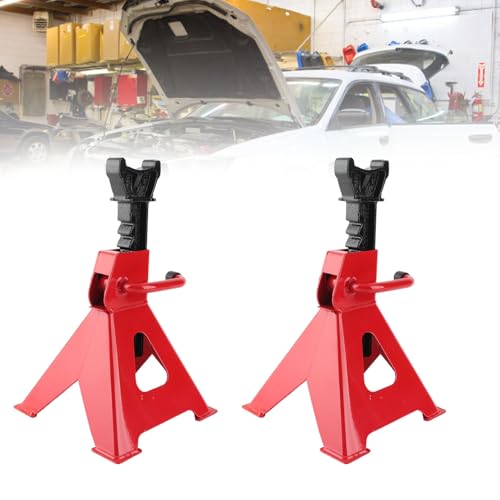 Bewinner Heavy Duty 2 Ton Jack Stand Lightweight Carbon Steel 2 Pack for Car SUV Truck with Adjustable Height 10.5-16.5 Inch Ratchet Safety Stand