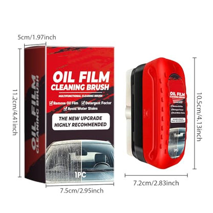 2 Pack Automotive Oil Film Cleaning Brush for Windshield, Car Glass Oil Film Remover with Hydrophobic Coating, Rain Repellent Windshield Cleaner Tool Improves Driving Visibility