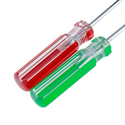MY MIRONEY 2 Pieces Long Screwdriver Set, 0.12" x 4" | Magnetic Tip Screwdriver Flat Head Screwdriver and Phillips Screwdriver with Non-slip Handle