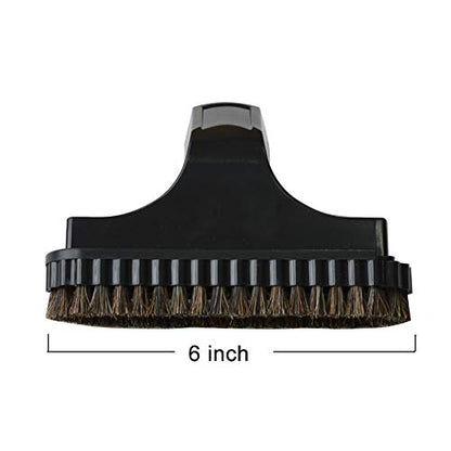 EZ SPARES Vacuum Cleaner Universal 1 1/4 inches (32mm) Soft Horsehair Mirror Simple Sense Brush Fits Most Brand 6-inch Accepting 1.25'' Attachment
