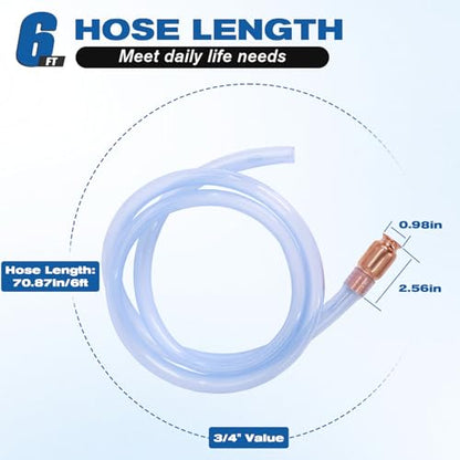Wadoy 3/4" Siphon Hose, 6FT Shaker Siphon Pump for Gasoline/Gas/Fuel/Water Transfer, Upgrade Multi-Purpose Self Priming Siphon Hose (2 pack) - size: 2