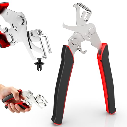 Car Clip Pliers,Professional Auto Clip Removal Pliers, Panel Clip Removal Tool for Automotive Plastic Fasteners, Push Pin & Door Trim Disassembly Interior & Exterior Repair Tool Without Damage