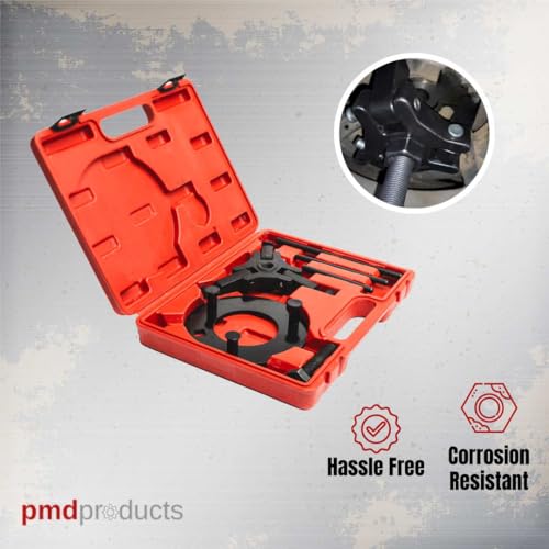 PMD Products 3 ARM Harmonic Balancer Puller and Installer Kit - Professional Automotive Repair Tool Set for Chrysler, GM, Ford, Mitsubishi - Heavy-Duty Durability, Versatile Application