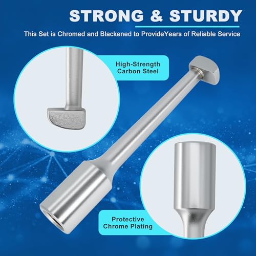 Rear Axle Bearing Remove Puller Tool Kit, Slide Hammer and Bearing Remover Set with Slide Hammer Yoke and 3 Rear Axle Puller Adapters, 1" to 2-7/8" IDs