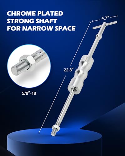 OMT Inner CV Axle Puller Tool Set with 5/8"-18 Slide Hammer & Adapter | Inner CV Joint Removal Tool Kit, Front Wheel Drive Axle Puller Set Compatible with Taurus Sable FWDs from 1986 to 2021 - color: Silver Slide Hammer, size: 2" CV Joint Fork