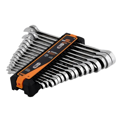 GEARWRENCH 16 Piece 90-Tooth 12 Point Metric Reversible Ratcheting Wrench Set | 86629 - style: 16 Pc Metric