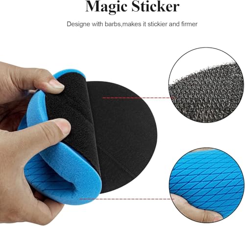 Autolock 6" Buffing Polishing Pads, 6Pcs 165mm Face for 6Inch Backing Plate | Compound Buffing Sponge and Woolen Pads Cutting Polishing Pad Kit for Car Buffer Polisher, Polishing and Waxing - size: 6.5 Inch