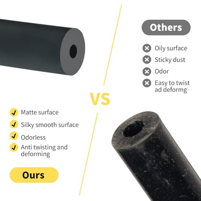 Unicaravan Silicone Vacuum Hose Kit 6.6FT 6PCS 1/8" 5/32" 3/16" 1/4" 5/16" 3/8" With Vacuum Connector 12 Sizes 113PCS,Tube Cutter,Matte Black Tubing,Automotive Marine & Industrial Use - size: 6Size(1/8"~3/8") - 6.6FT + Connector + tube cutter
