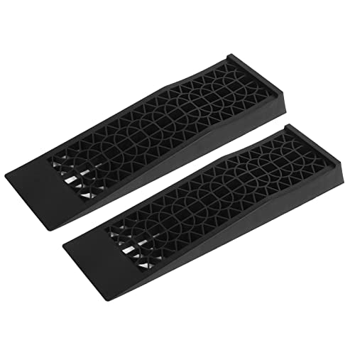 1 Pair Car Service Ramps for Vehicle Maintenance, 4400 Lbs Acity PP Tire Ramps, Universal Truck Auto Lift for Chassis Engine Repair, Portable Nonslip Wheel Ramp Set