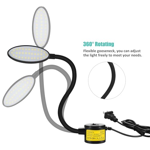 Dimmable LED Magnetic Work Light for Sewing Machine | Flexible Gooseneck, For Lathe Drill Press Workbench, bandsaw light - style: Dimmable Magnetic Light